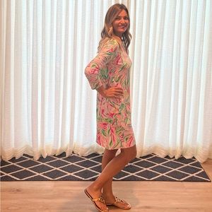 Lilly Pulitzer size M tropical sundress! Pink and green!